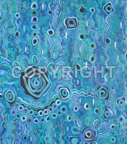 Big Blue Rain Painting by Kelly