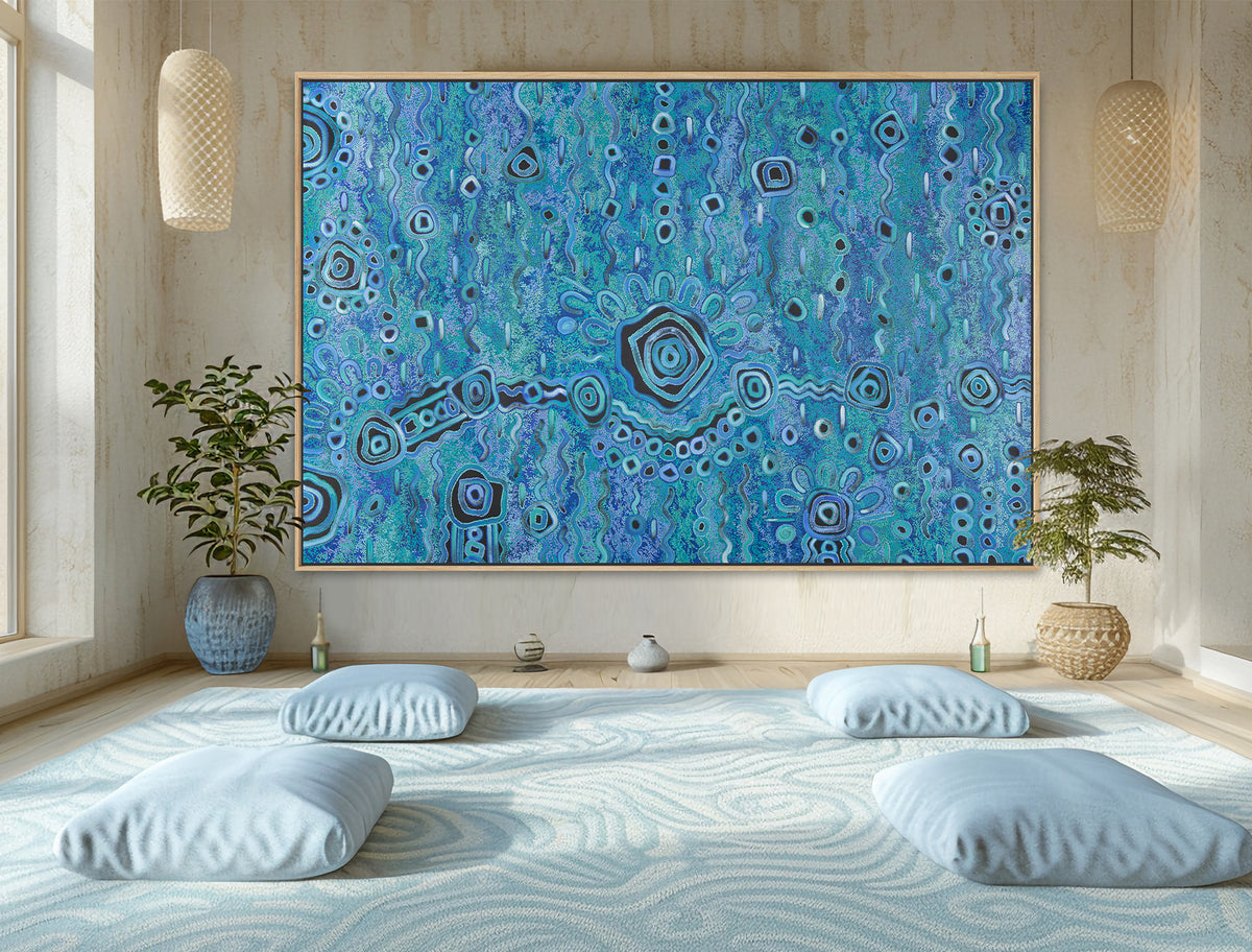 Big Blue Rain Painting by Kelly