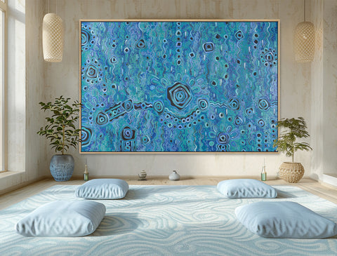 Big Blue Rain Painting by Kelly