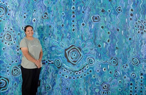 Big Blue Rain Painting by Kelly