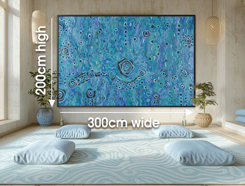 Big Blue Rain Painting by Kelly