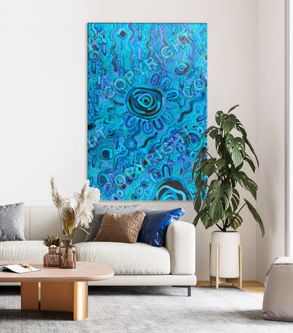 Blue Rain Painting (2024 Exhibition)